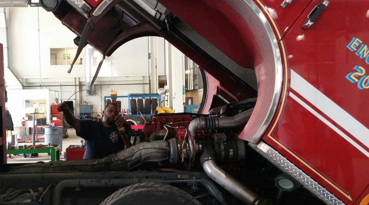 Fire Engine Oil Change